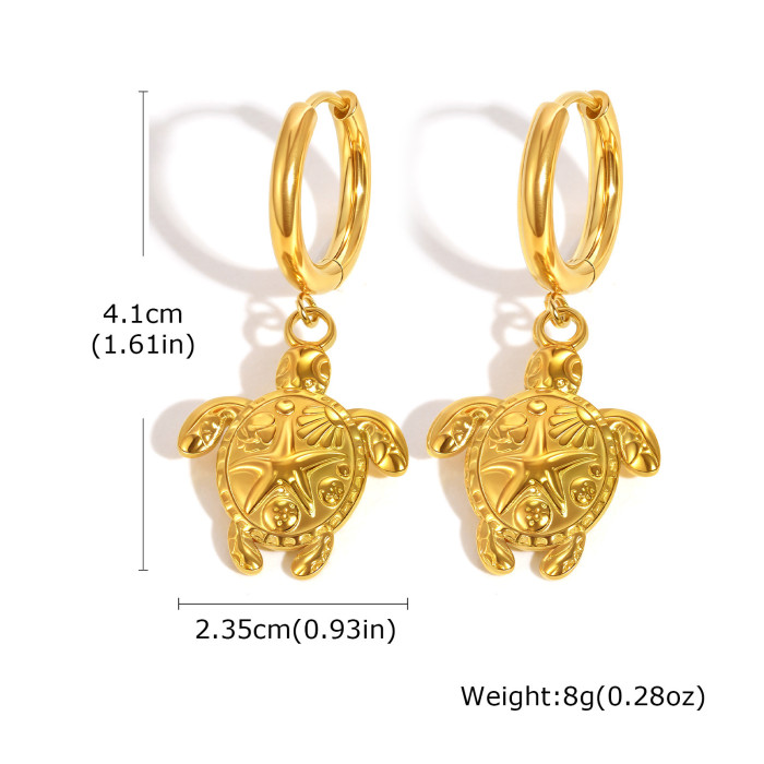 Wholesale Stainless Steel Turtle Earrings