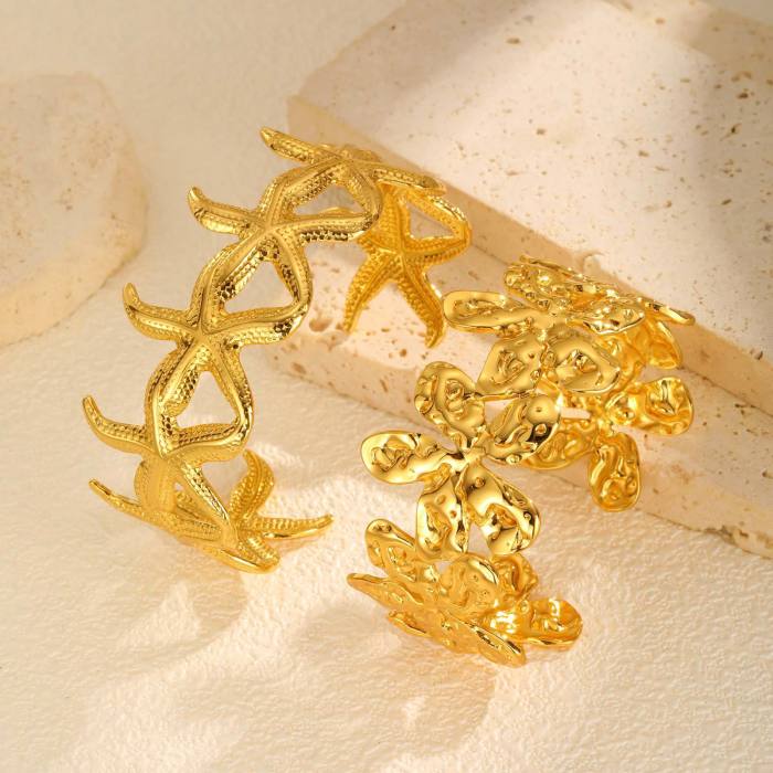 Wholesale Stainless Steel Starfish Bangle
