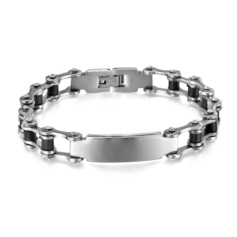 Wholesale Stainless Steel Blank Biker Chain Bracelet