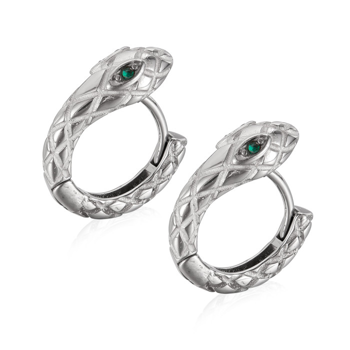 Wholesale Stainless Steel Snake Hoop Earrings