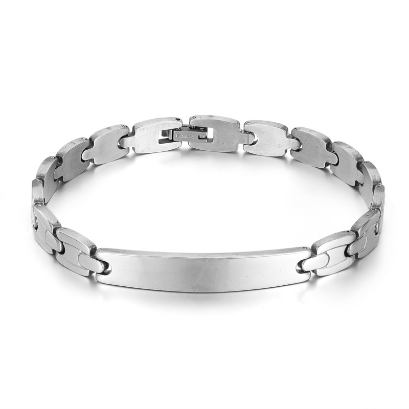 Wholesale Stainless Steel Men's Engraved Bracelet