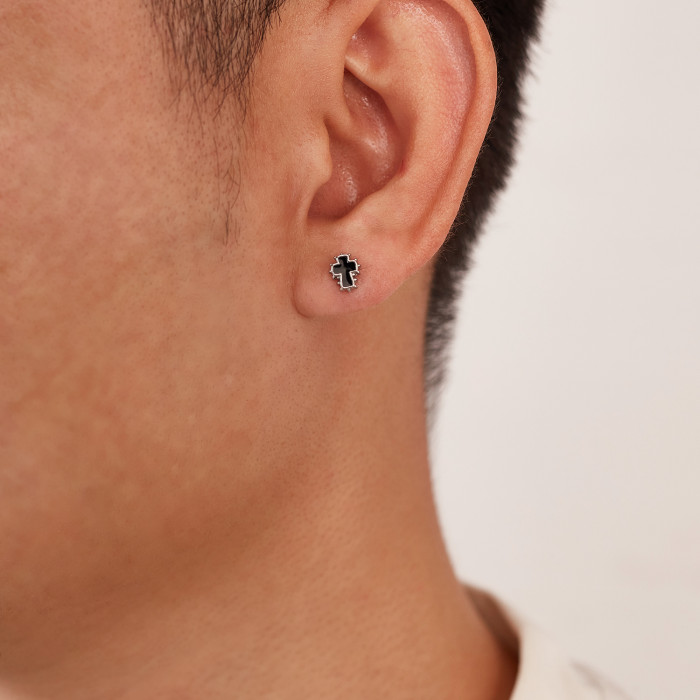 Wholesale Stainless Steel Cross Stud Earrings