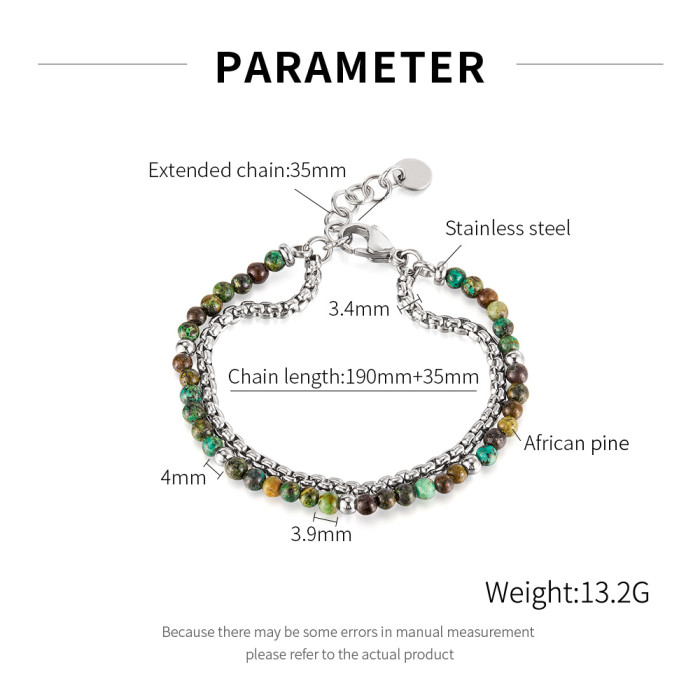 CWholesale Stainless Steel Natural Stone Bracelets
