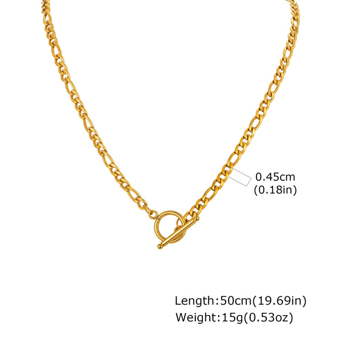 Wholesale Stainless Steel NK Chain OT Clasp Necklace