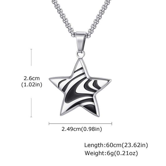 Wholesale Stainless Steel Black Wave Pendant