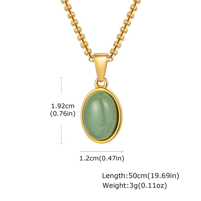 Wholesale Stainless Steel Natural Stone Pendant