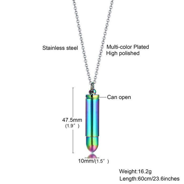 Wholesale Stainless Steel Fashion Cremation Jewelry Bullet
