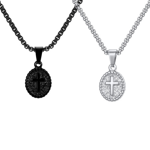 Wholesale Stainless Steel Cross Oval Pendant