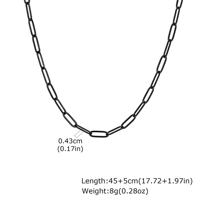 Wholesale Stainless Steel Rectangular Chain Necklace