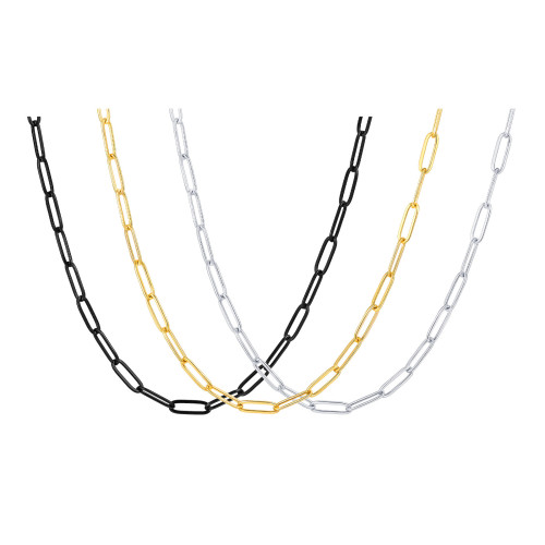 Wholesale Stainless Steel Rectangular Chain Necklace