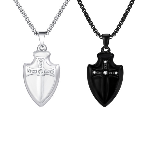 Wholesale Stainless Steel Shield Pendant