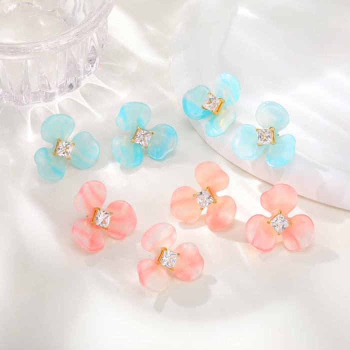 Wholesale Stainless Steel Resin Earrings