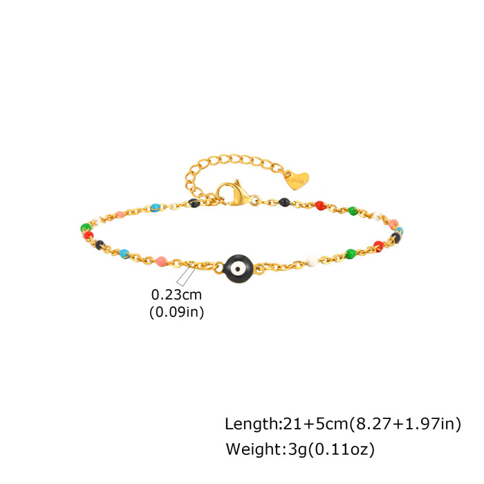Wholesale Stainless Steel Devil's Eye Anklet