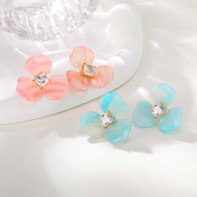 Wholesale Stainless Steel Resin Earrings