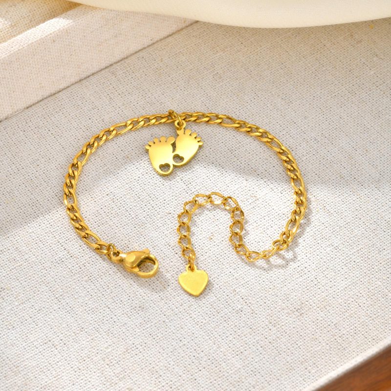 Wholesale Stainless Steel Kids Cute Anklet