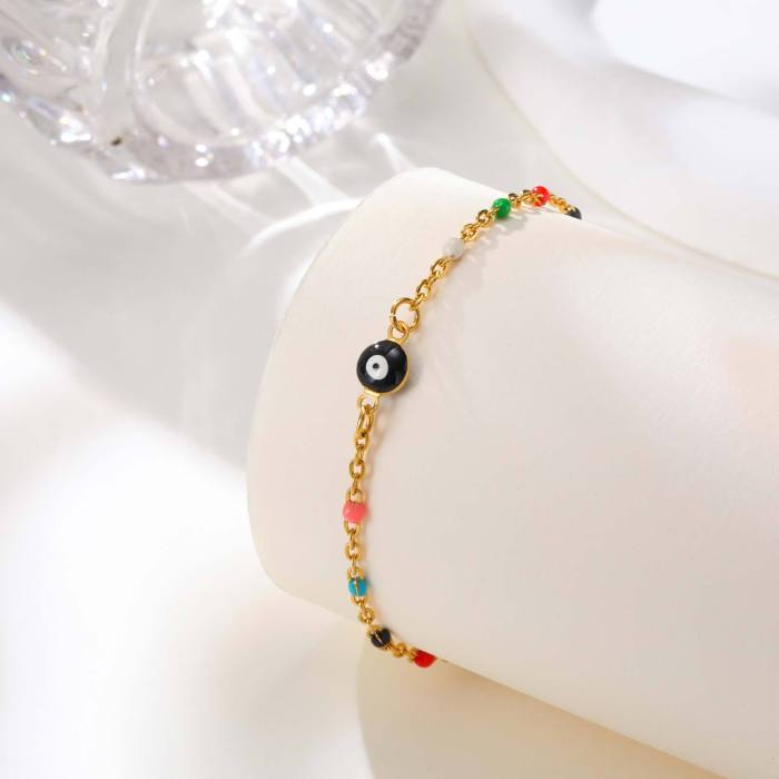 Wholesale Stainless Steel Devil's Eye Anklet