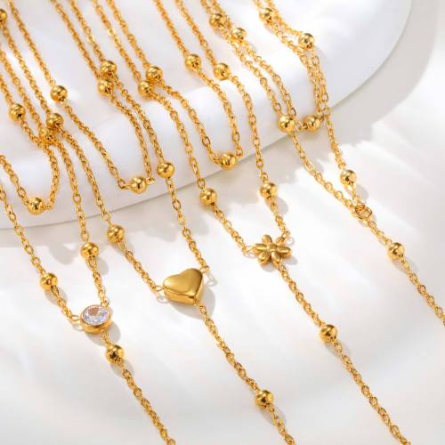 Wholesale Stainless Steel Double Layers Y Necklace
