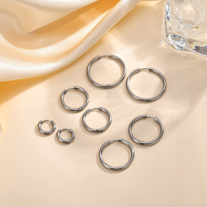 Wholesale Stainless Steel 2.5mm Hoop Earrings for Women