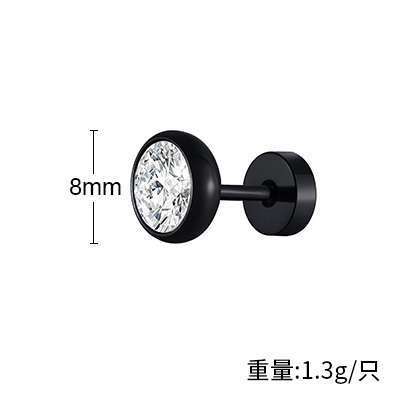 Wholesale Stainless Steel Zirconia Men's Earrings