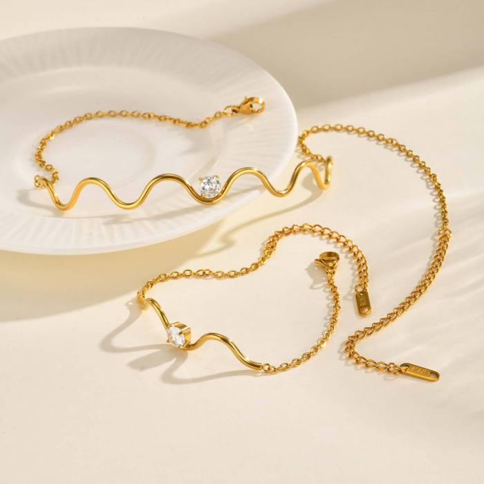 Wholesale Stainless Steel Wave Collar Bracelet