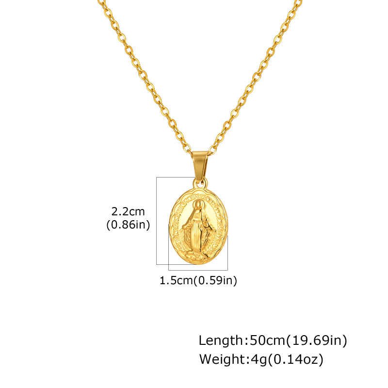 Wholesale Stainless Steel Virgin Mary Pendants