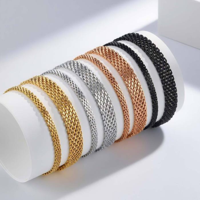 Wholesale Stainless Steel Mens Mesh Bracelets