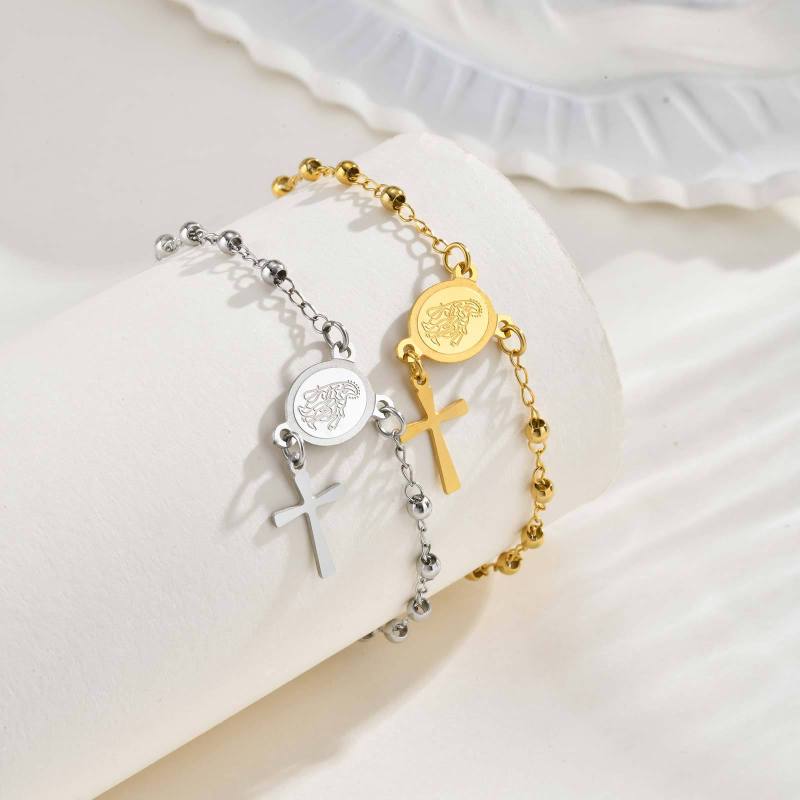 Wholesale Stainless Steel Crucifix Bracelet
