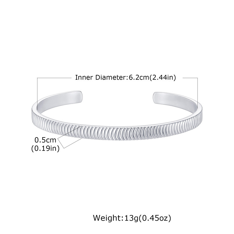 Wholesale Stainless Steel Mens Open Bangle