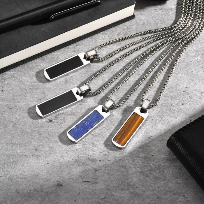 Wholesale Stainless Steel Mens Bar Pendant