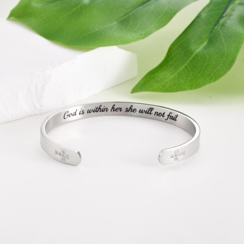 Wholesale Stainless Steel Inspirational Bangle