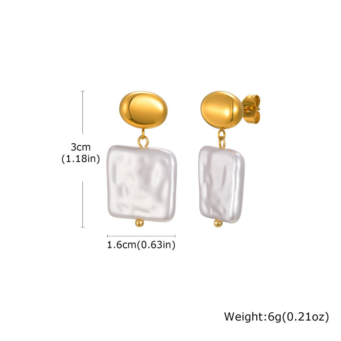 Wholesale Stainless Steel Pearl Earrings