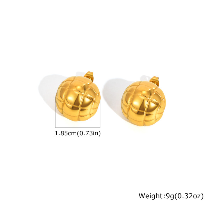 Wholesale Stainless Steel Dome Earrings