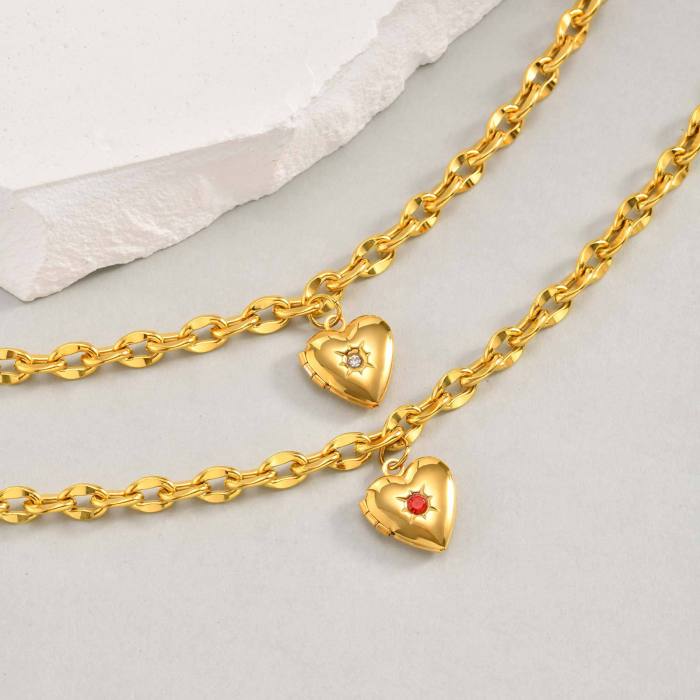 Wholesale Stainless Steel Chain Bracelet with Heart