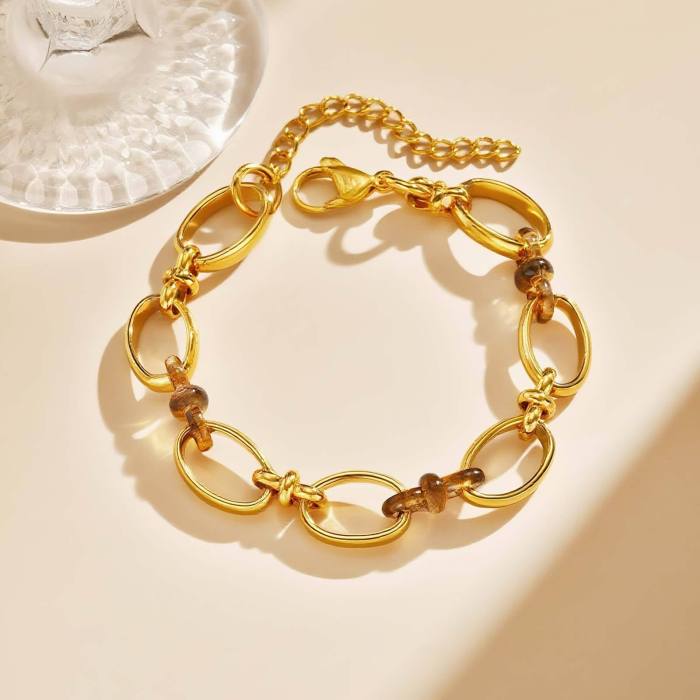 Wholesale Stainless Steel Resin Collar Chain