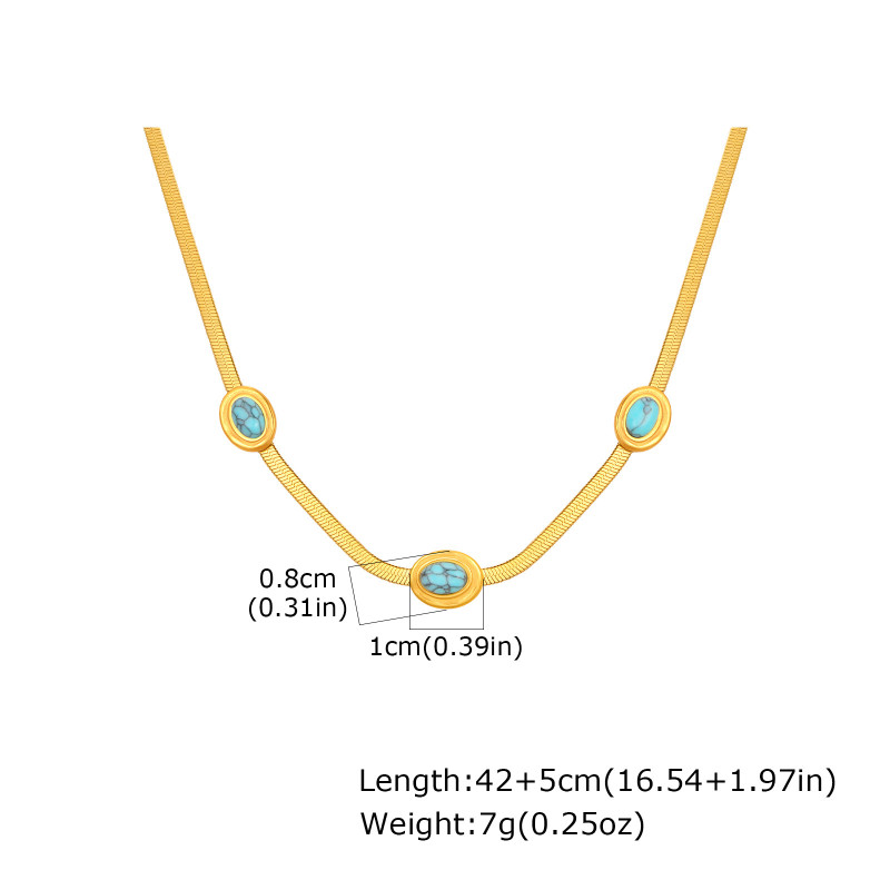 Wholesale Stainless Steel Turquoise Necklaces