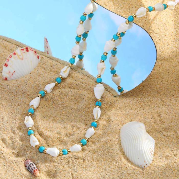 Wholesale Stainless Steel Bead Snail Necklace