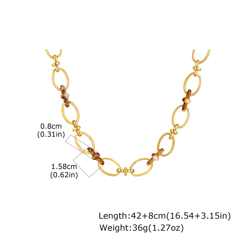 Wholesale Stainless Steel Resin Collar Chain