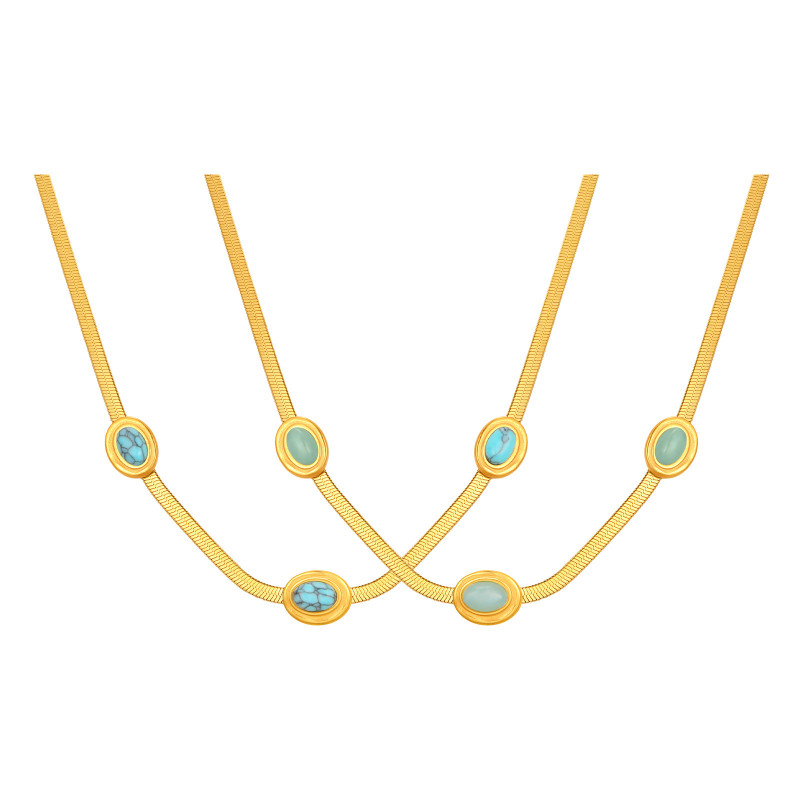 Wholesale Stainless Steel Turquoise Necklaces