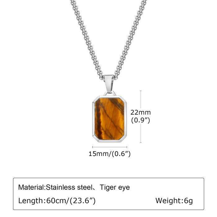 Wholesale Stainless Steel Men Pendant with Stone