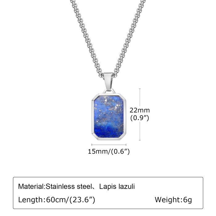 Wholesale Stainless Steel Men Pendant with Stone