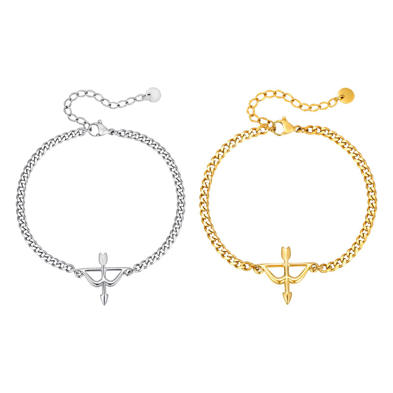 Wholesale Stainless Steel Bow and Arrow Bracelet