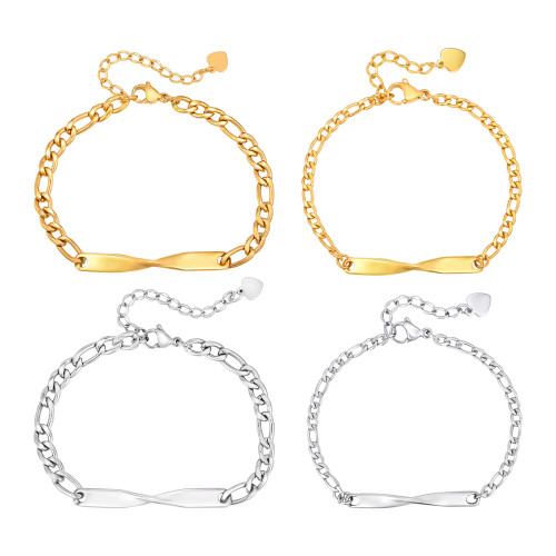 Wholesale Stainless steel Möbius Couple Bracelet