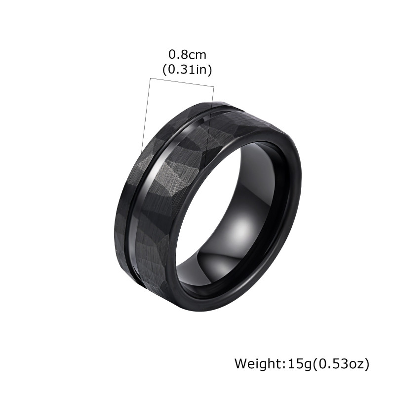 Wholesale Tungsten Hammered Ring