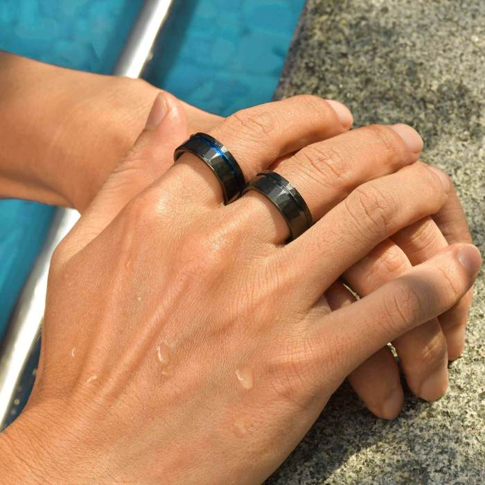 Wholesale Tungsten Hammered Ring