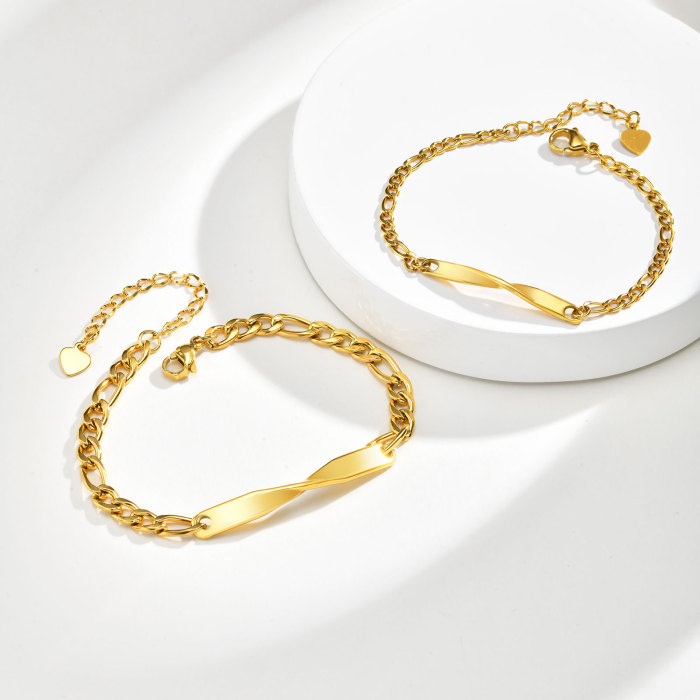 Wholesale Stainless steel Möbius Couple Bracelet