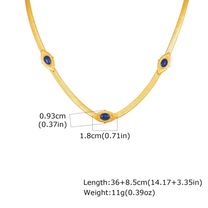 Wholesale Stainless Steel Blue Devil's Eye Necklace