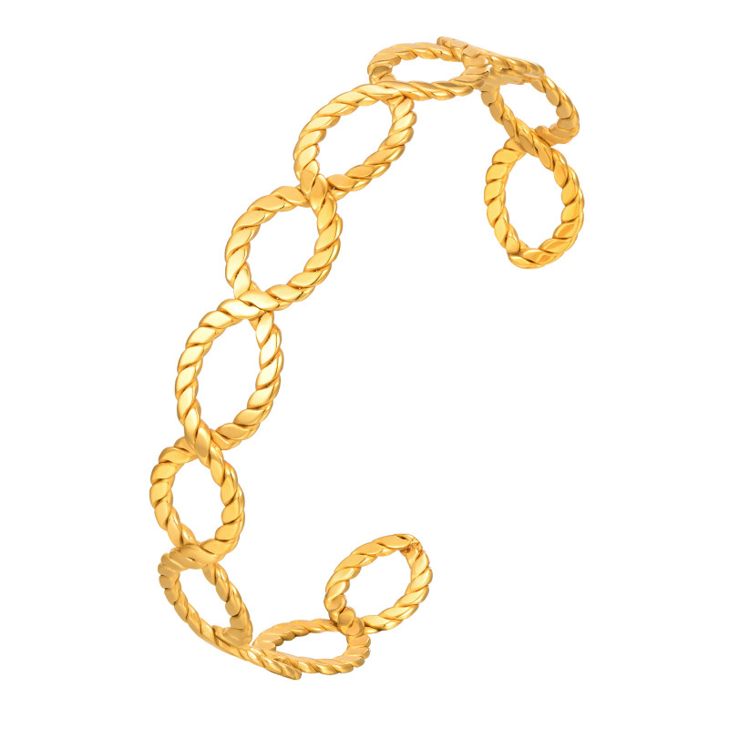 Wholesale Stainless Steel Twist Open Bangles