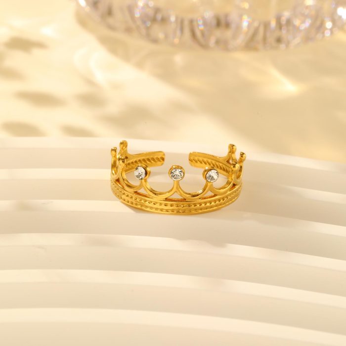 Wholesale Stainless Steel Crown Open Ring