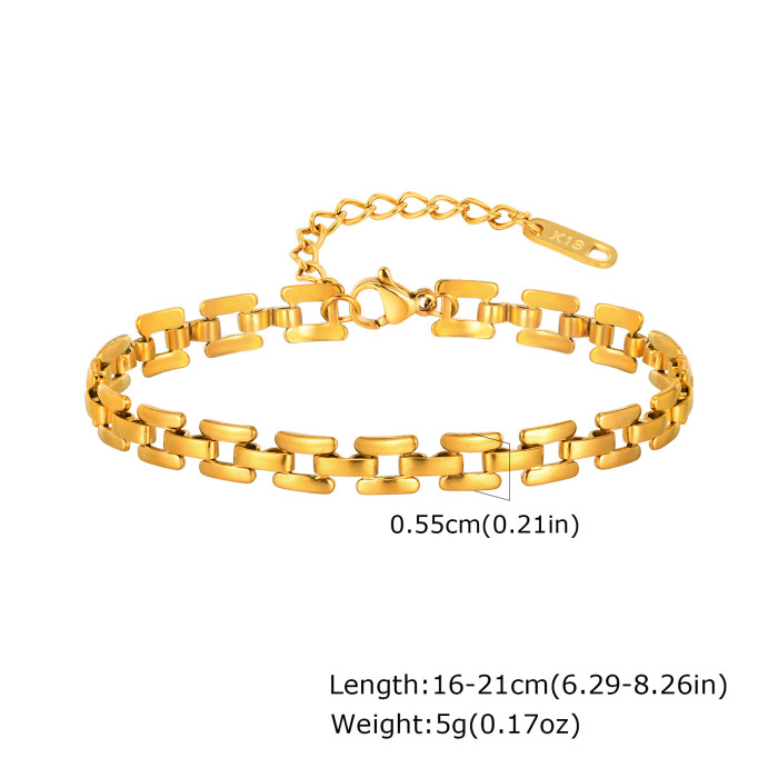 Wholesale Stainless Steel Strap Chain Bracelet
