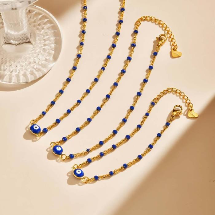Wholesale Stainless Steel Devil's Eye Anklet